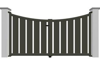 Portail battant en aluminium 2 vantaux modèle AMBRE sur-mesure