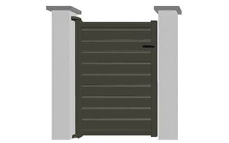 Portillon en aluminium modèle OPALE sur-mesure