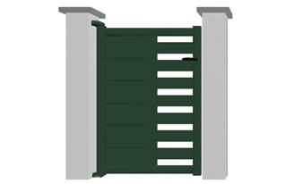 Portillon en aluminium modèle TOPAZE sur-mesure