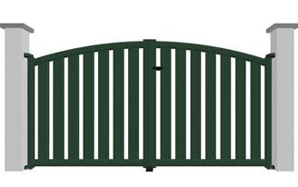 Portail battant en aluminium 2 vantaux modèle AMBRE sur-mesure