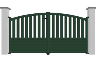 Portail battant en aluminium 2 vantaux modèle CORAIL sur-mesure