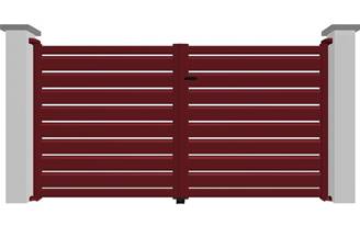 Portail battant en aluminium 2 vantaux modèle EMERAUDE sur-mesure