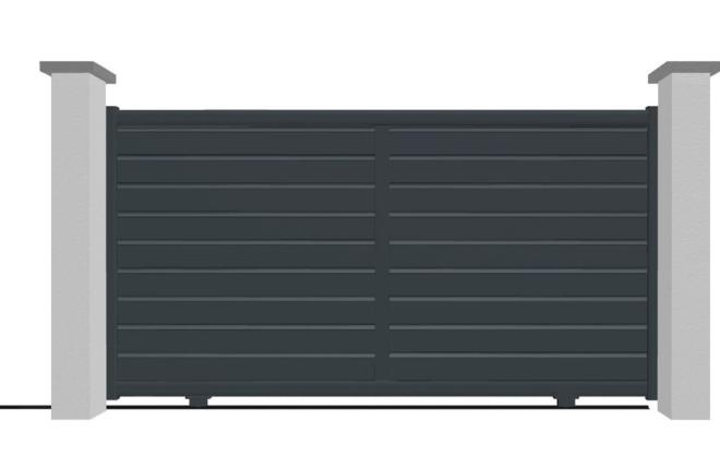 Portail coulissant en aluminium modèle OPALE sur-mesure