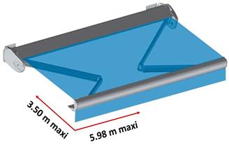 Store banne coffre intégral en aluminium Univers 135 toile Telya sur-mesure