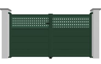 Portail battant en aluminium 2 vantaux modèle ONYX Déco sur-mesure