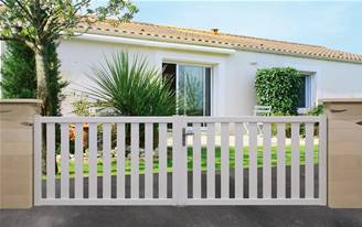 Portail battant en aluminium 2 vantaux modèle AMBRE sur-mesure