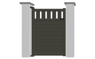 Portillon en aluminium modèle ONYX sur-mesure