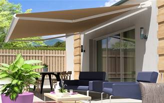 Store banne coffre intégral en aluminium Univers 135 toile Telya sur-mesure