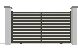 Portail coulissant en aluminium modèle EMERAUDE sur-mesure