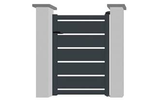 Portillon en aluminium modèle EMERAUDE sur-mesure