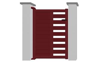 Portillon en aluminium modèle TOPAZE sur-mesure