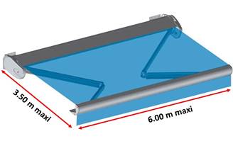 Store banne coffre intégral en aluminium Univers 260 toile Dickson Max sur-mesure