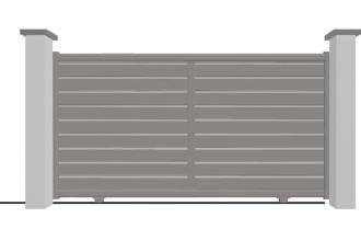 Portail coulissant en aluminium modèle OPALE sur-mesure