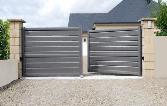 Portail coulissant en aluminium modèle OPALE sur-mesure
