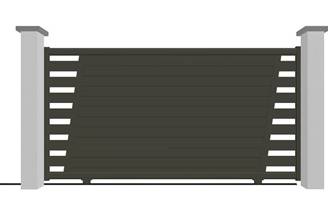 Portail coulissant en aluminium modèle TOPAZE sur-mesure
