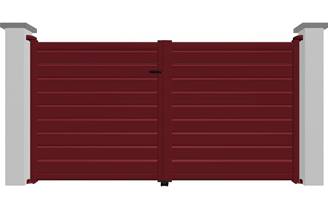 Portail battant en aluminium 2 vantaux modèle OPALE sur-mesure