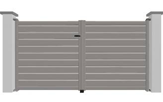 Portail battant en aluminium 2 vantaux modèle OPALE sur-mesure