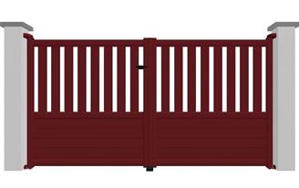 Portail battant en aluminium 2 vantaux modèle CORAIL sur-mesure