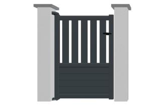 Portillon en aluminium modèle CORAIL sur-mesure