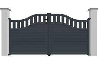 Portail battant en aluminium 2 vantaux modèle ONYX sur-mesure