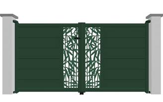 Portail battant en aluminium 2 vantaux modèle TOPAZE Déco sur-mesure