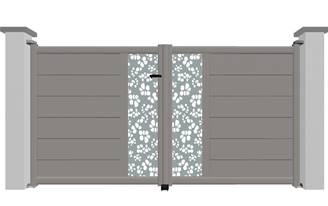 Portail battant en aluminium 2 vantaux modèle TOPAZE Déco sur-mesure