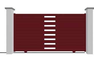 Portail coulissant en aluminium modèle TOPAZE sur-mesure