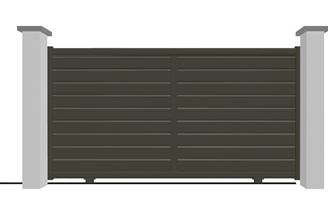 Portail coulissant en aluminium modèle OPALE sur-mesure