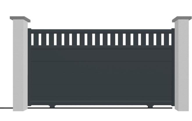Portail coulissant en aluminium modèle ONYX sur-mesure