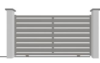 Portail coulissant en aluminium modèle EMERAUDE sur-mesure