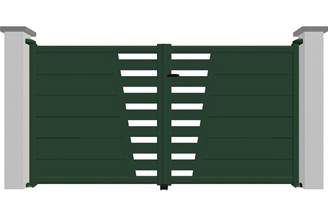 Portail battant en aluminium 2 vantaux modèle TOPAZE sur-mesure