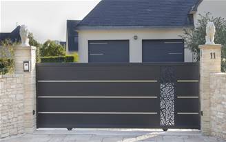 Portillon en aluminium modèle TOPAZE Déco sur-mesure