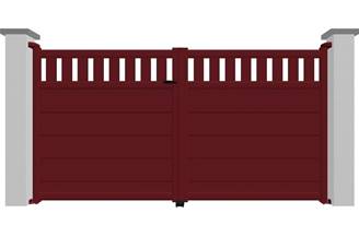 Portail battant en aluminium 2 vantaux modèle ONYX sur-mesure