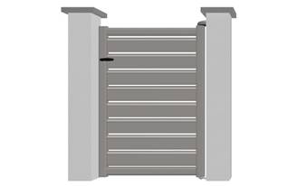 Portillon en aluminium modèle EMERAUDE sur-mesure