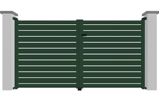 Portail battant en aluminium 2 vantaux modèle EMERAUDE sur-mesure