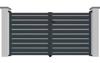 Portail battant en aluminium 2 vantaux modèle EMERAUDE sur-mesure
