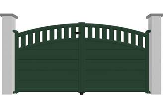 Portail battant en aluminium 2 vantaux modèle ONYX sur-mesure