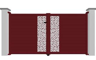 Portail battant en aluminium 2 vantaux modèle TOPAZE Déco sur-mesure