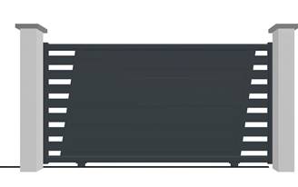 Portail coulissant en aluminium modèle TOPAZE sur-mesure