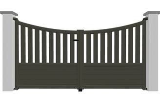 Portail battant en aluminium 2 vantaux modèle CORAIL sur-mesure