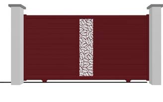 Portail coulissant en aluminium modèle TOPAZE Déco sur-mesure