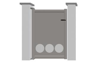 Portillon en aluminium modèle JADE sur-mesure