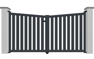 Portail battant en aluminium 2 vantaux modèle AMBRE sur-mesure
