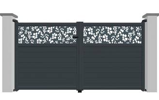 Portail battant en aluminium 2 vantaux modèle ONYX Déco sur-mesure