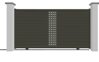 Portail coulissant en aluminium modèle TOPAZE Déco sur-mesure
