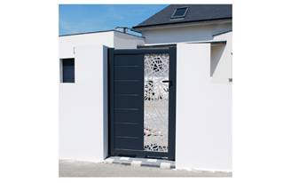 Portail battant en aluminium 2 vantaux modèle TOPAZE Déco sur-mesure