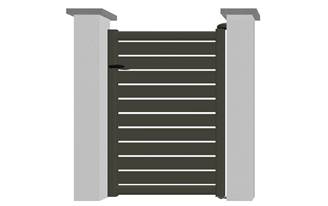 Portillon en aluminium modèle EMERAUDE sur-mesure