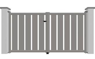 Portail battant en aluminium 2 vantaux modèle AMBRE sur-mesure