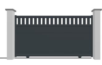 Portail coulissant en aluminium modèle ONYX sur-mesure