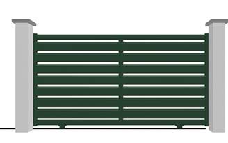 Portail coulissant en aluminium modèle EMERAUDE sur-mesure